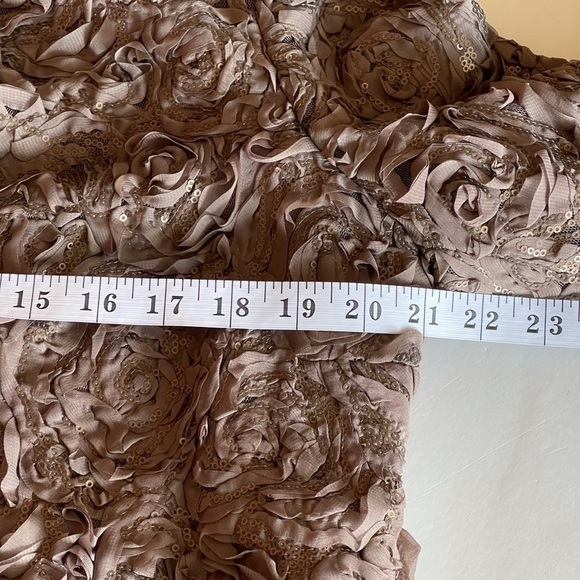 NWT ($159) Chico's Blazer Jacket Coat Taupe Rose Sequin, Sz 1 (M/8) - Picture 12 of 14